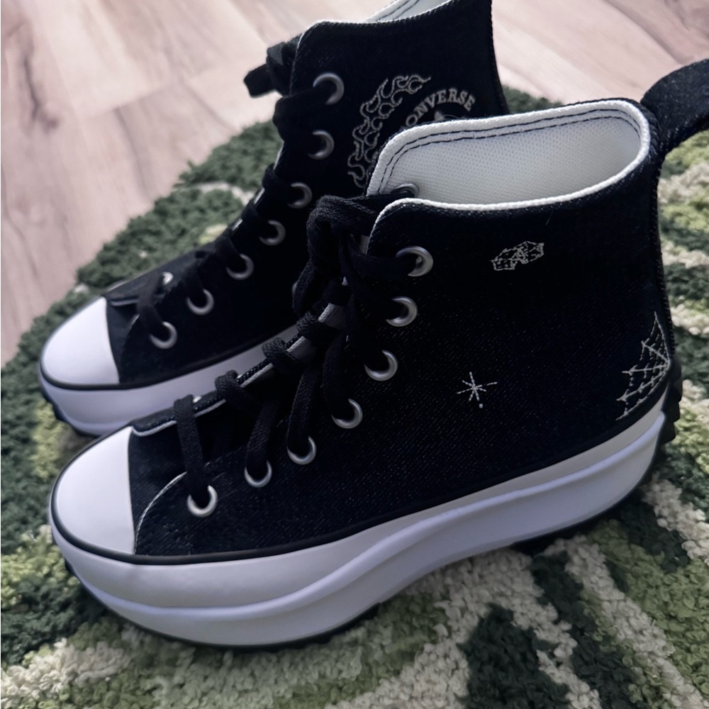 Converse Black and White Platform High-Tops